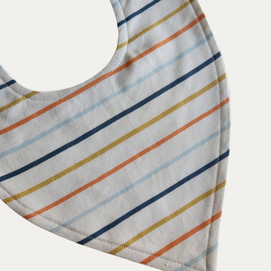 PAPAYA STRIPE | DRIBBLE BIB
