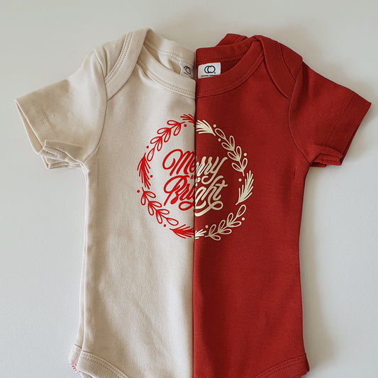 MERRY + BRIGHT | ORGANIC ONESIE | NATURAL
