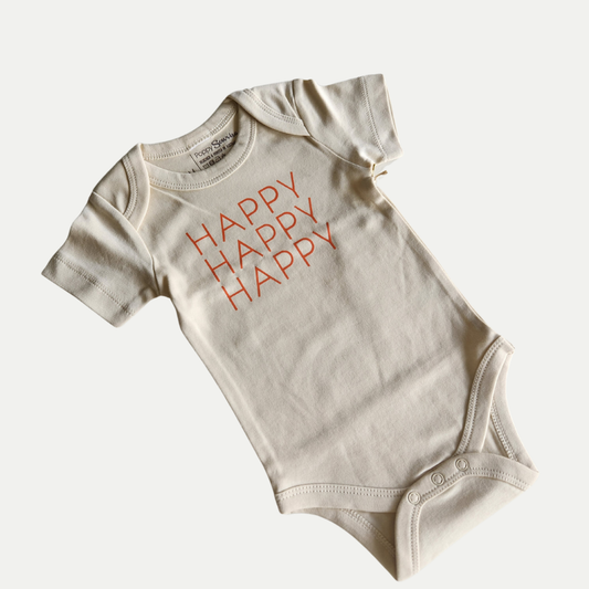 ORGANIC ONESIE | HAPPY | NATURAL