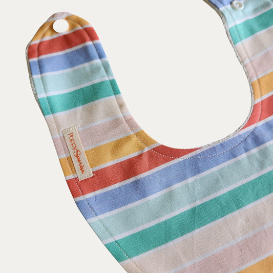 RAINBOW STRIPE | DRIBBLE BIB