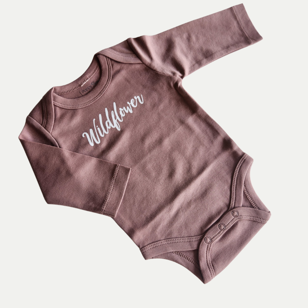 ORGANIC ONESIE | WILDFLOWER | DUSTY PLUM