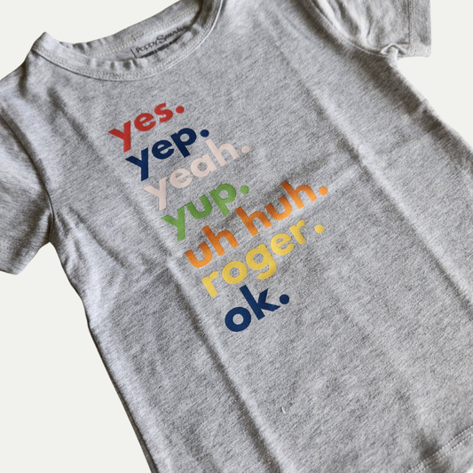 YES YEP YEAH | GREY MARLE | KIDS TEE