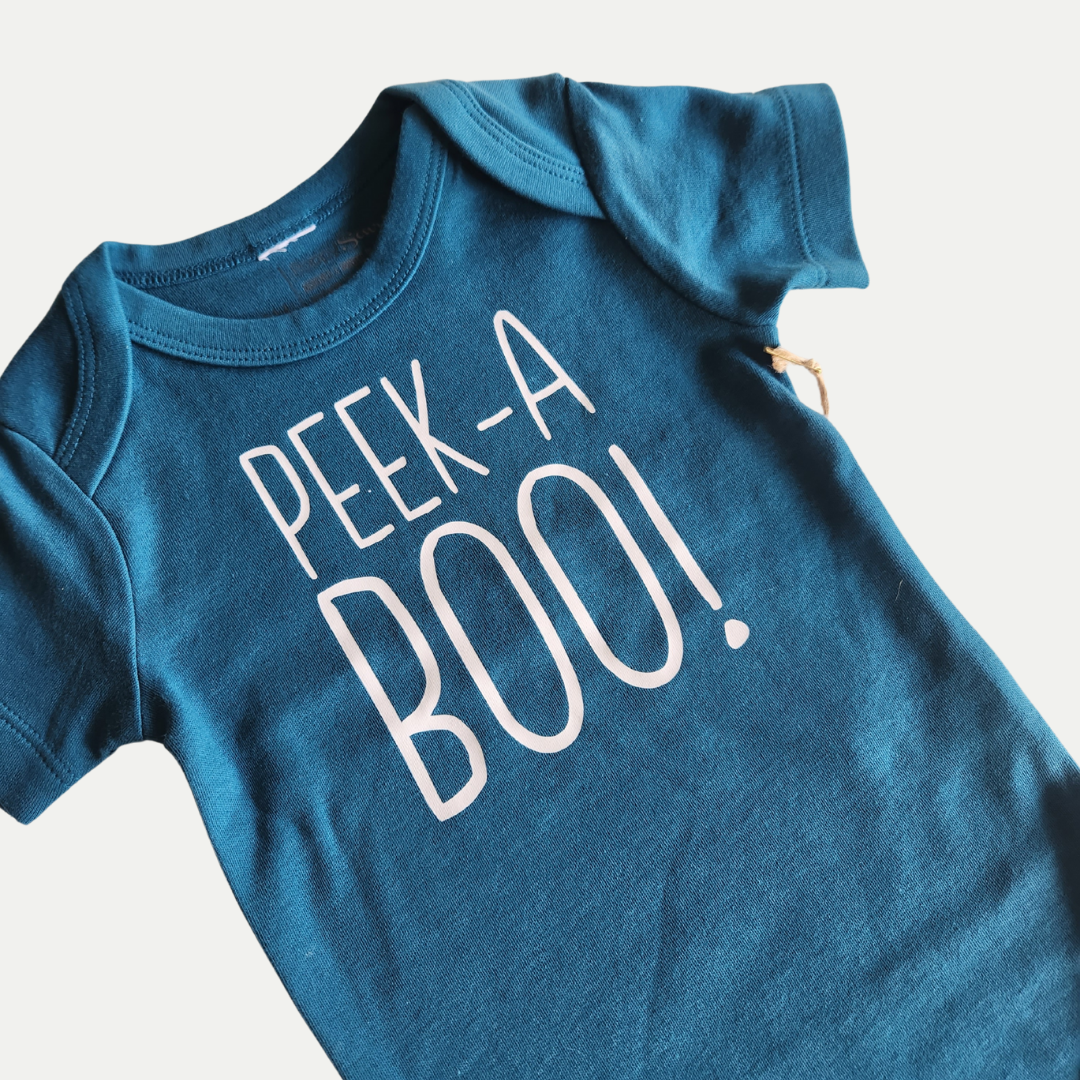 ORGANIC ONESIE | PEEK-A BOO! | MARINE BLUE