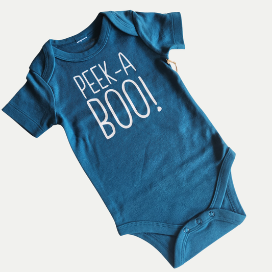 ORGANIC ONESIE | PEEK-A BOO! | MARINE BLUE