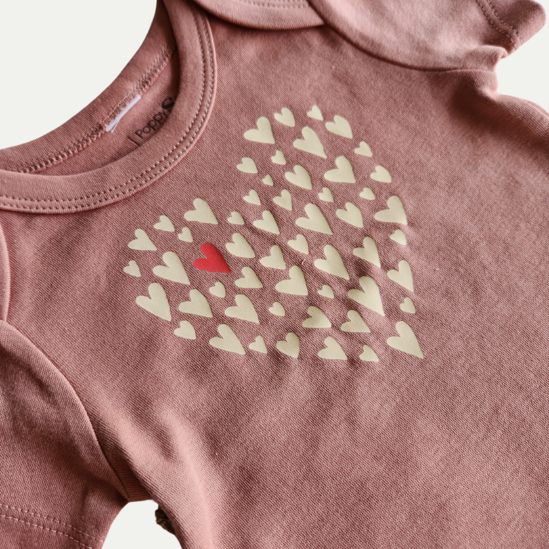 ORGANIC ONESIE | LOVE | ROSE
