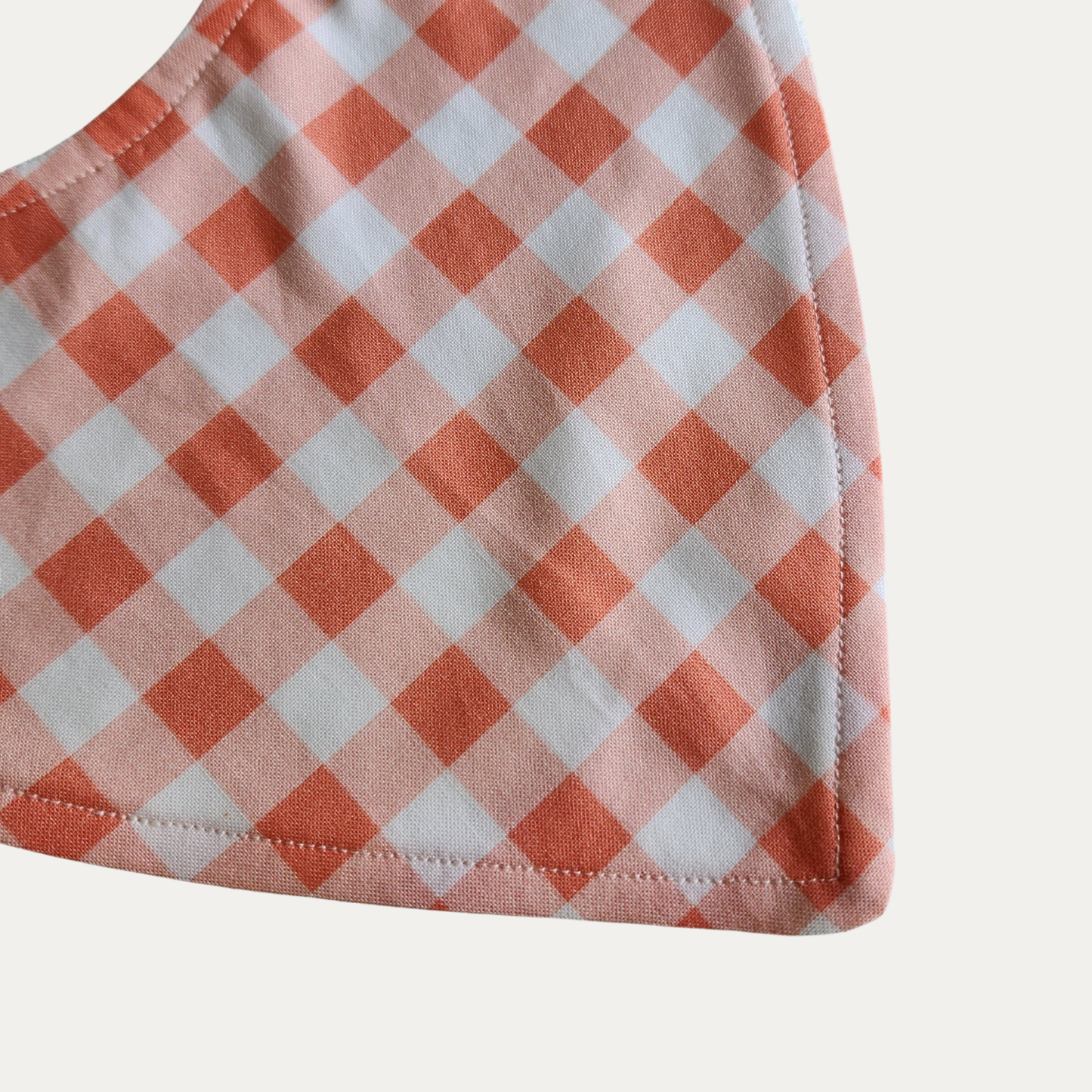 DRIBBLE BIB | CORAL GINGHAM