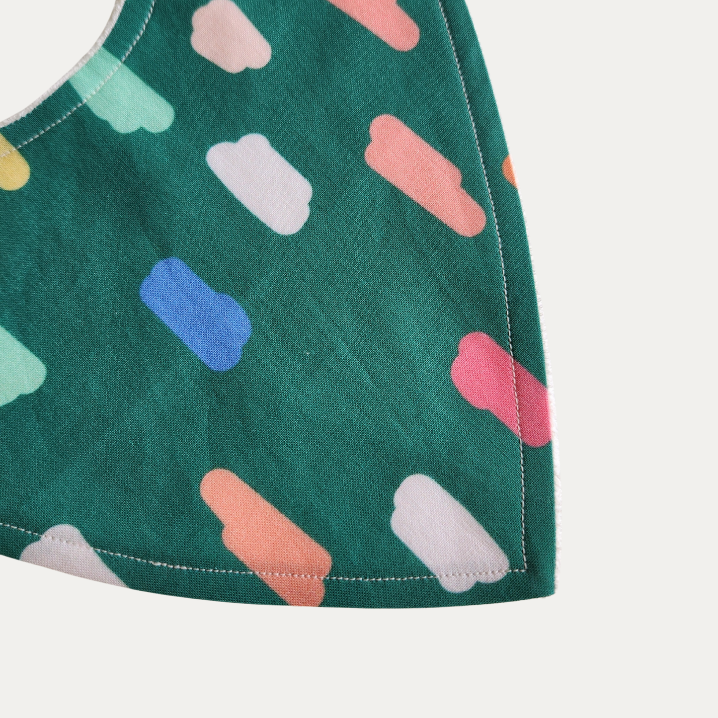 DRIBBLE BIB | GREEN PAINT STROKES