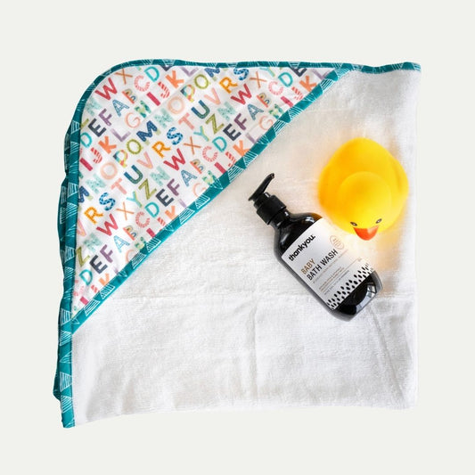 DELUXE HOODED TOWEL | ALPHABET