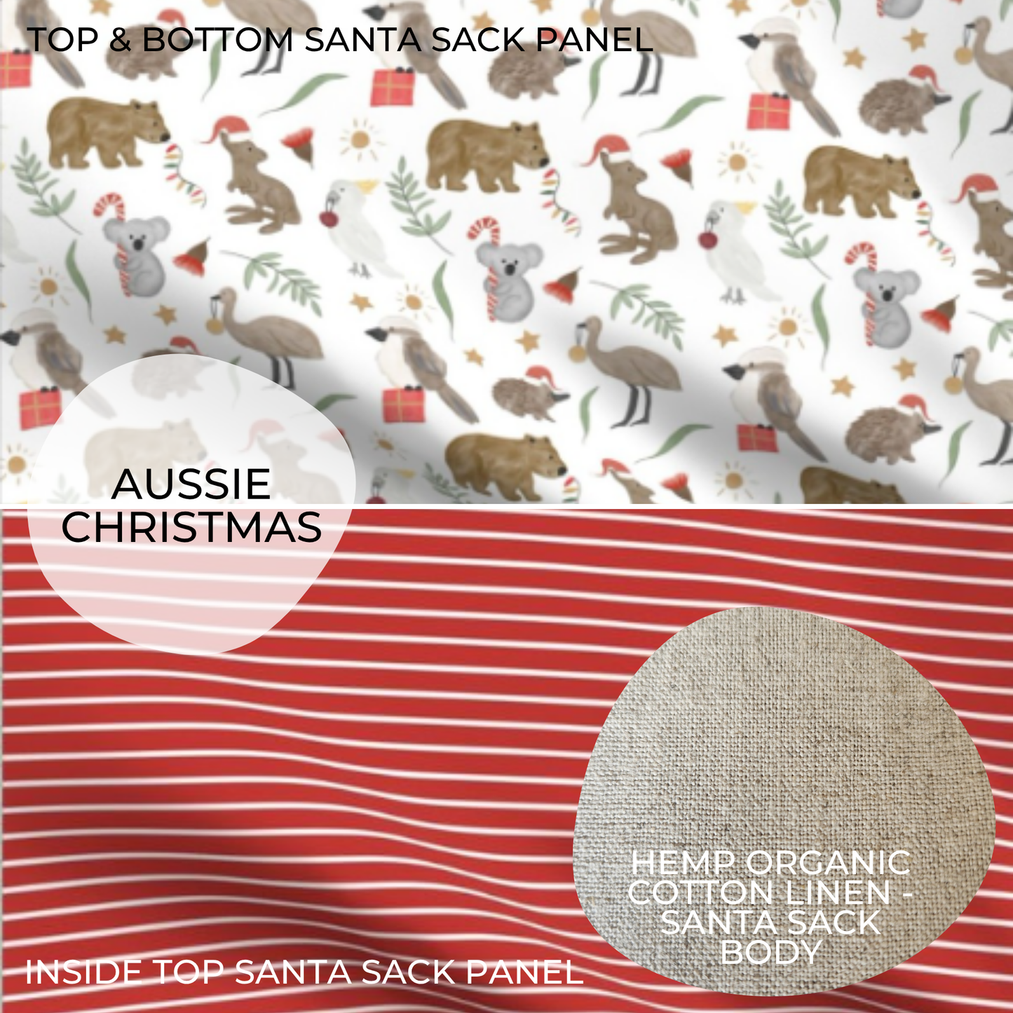 AUSSIE CHRISTMAS | PERSONALISED | SANTA SACK