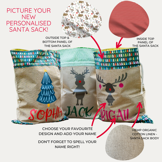 AUSSIE CHRISTMAS | PERSONALISED | SANTA SACK