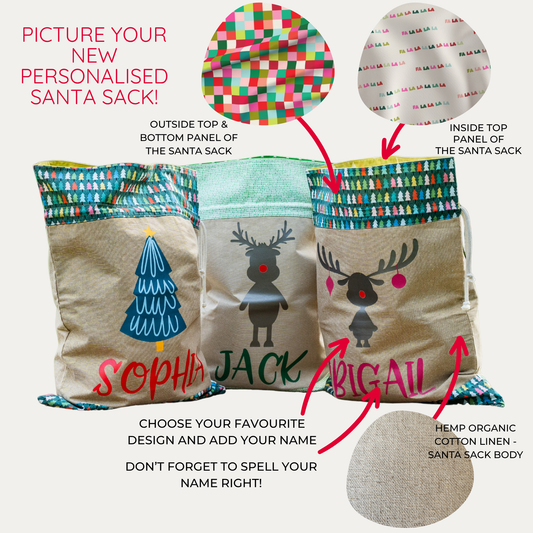 CHRISTMAS BRIGHTS | PERSONALISED | SANTA SACK