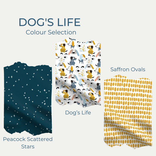 DOG'S LIFE | NEWBORN PACK | BIB BURP CLOTH RATTLE