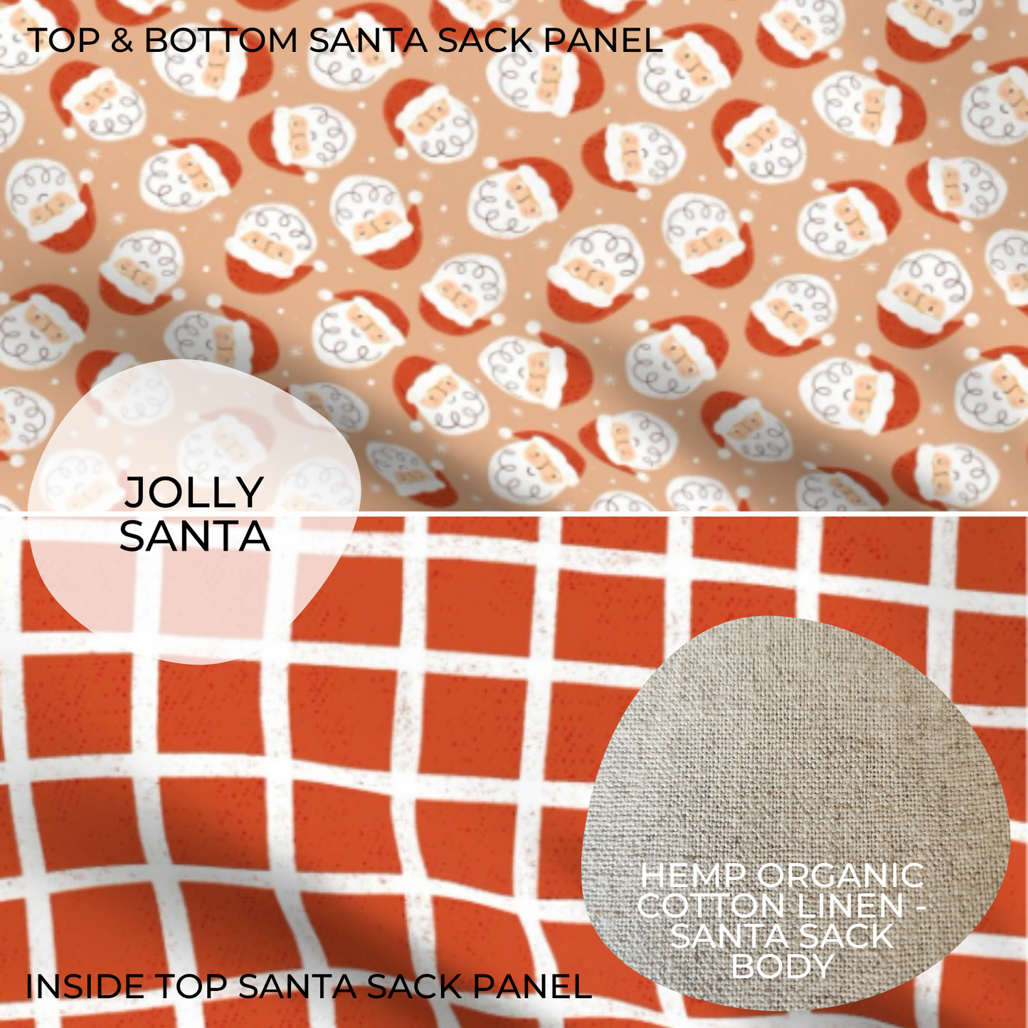 JOLLY SANTA | PERSONALISED | SANTA SACK