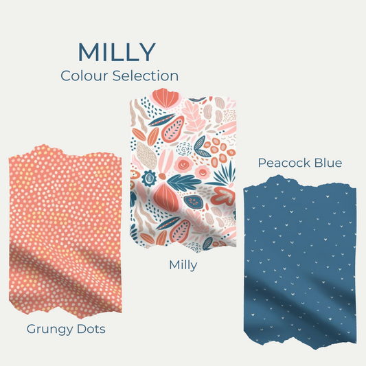 MILLY | NEWBORN PACK | BIB BURP CLOTH RATTLE