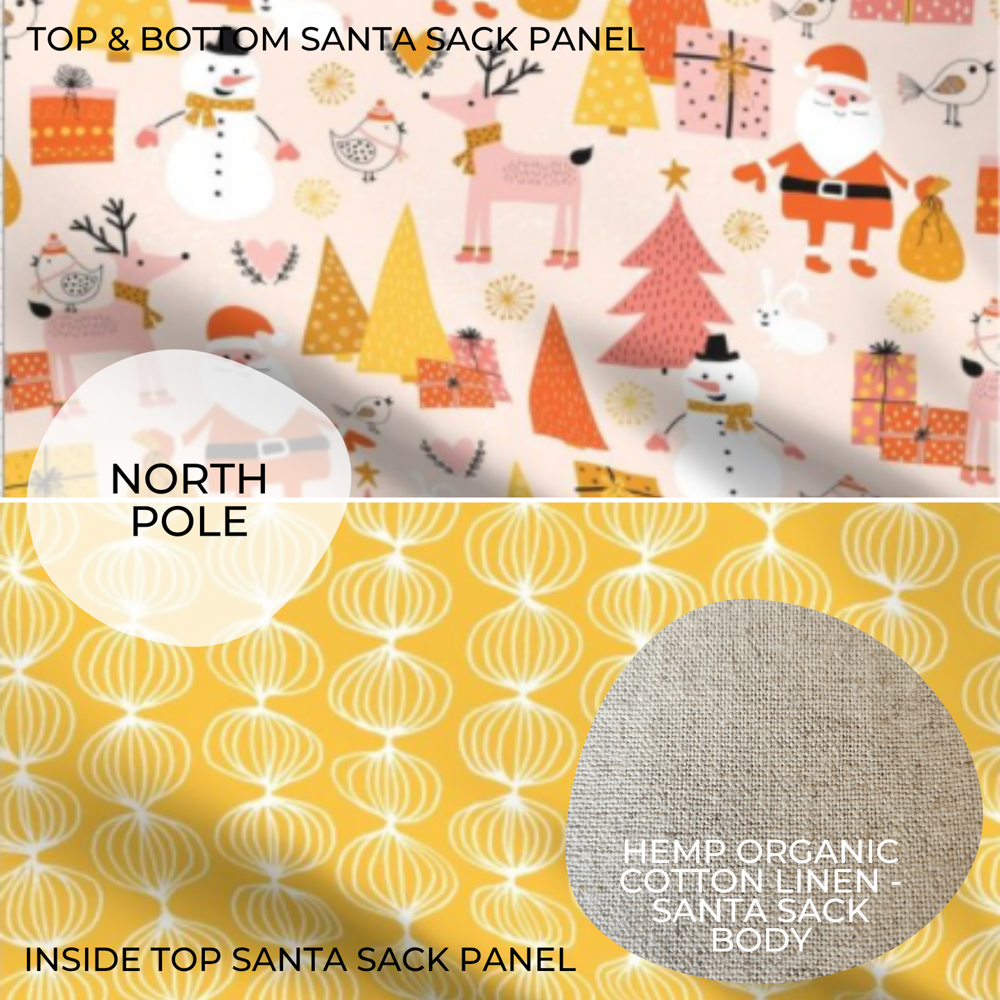 NORTH POLE | PERSONALISED | SANTA SACK