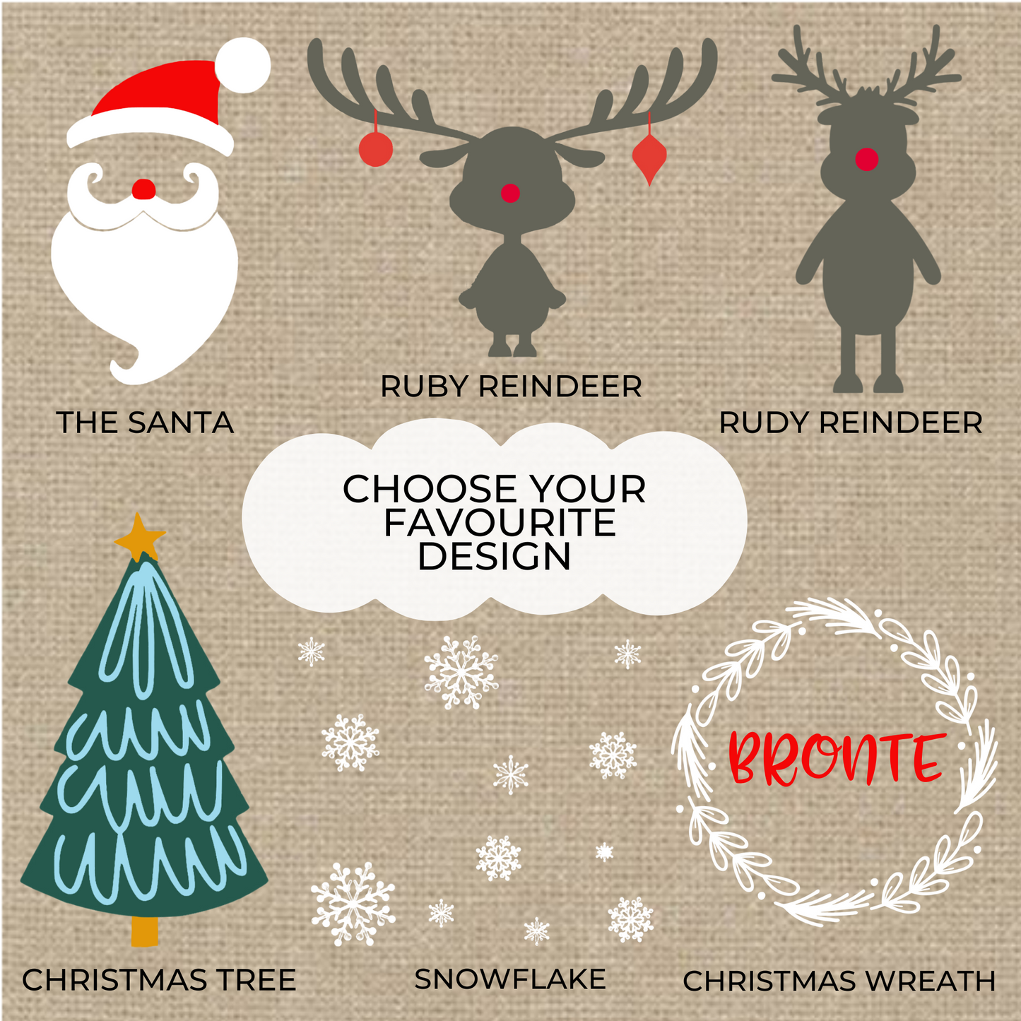 REINDEER HERD | PERSONALISED | SANTA SACK