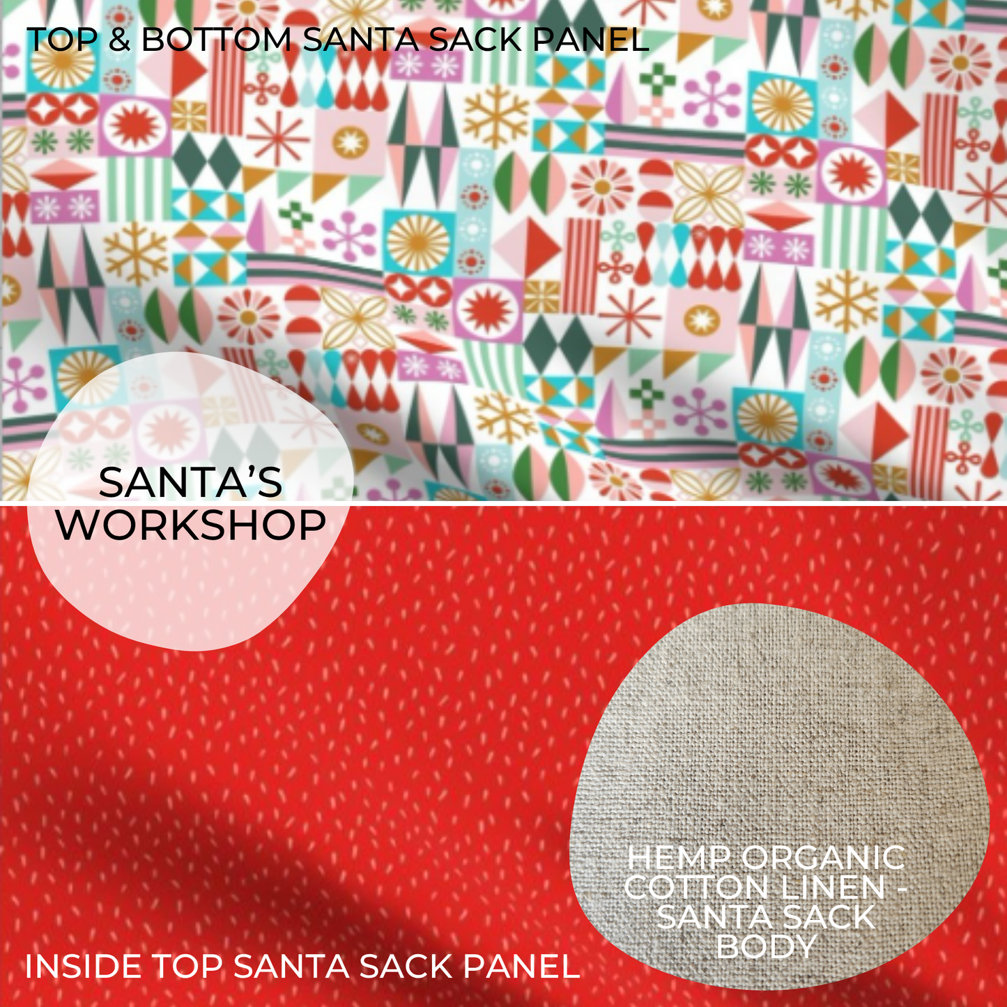 SANTA'S WORKSHOP | PERSONALISED | SANTA SACK