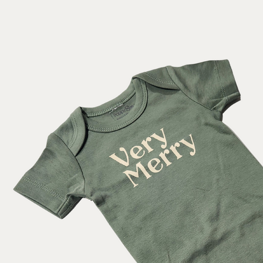 VERY MERRY | ORGANIC ONESIE | THYME
