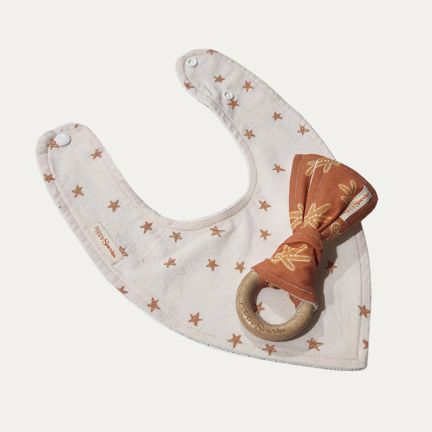 CHRISTMAS STARS + GINGERBREAD | MINI PACK | DRIBBLE BIB + RATTLE