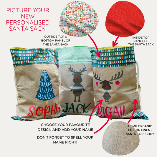 SANTA'S WORKSHOP | PERSONALISED | SANTA SACK