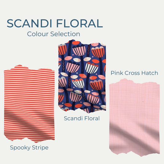 SCANDI FLORAL | NEWBORN PACK | BIB BURP CLOTH RATTLE