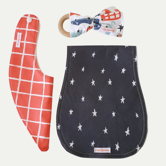 RED CHECKERED | DRIBBLE BIB