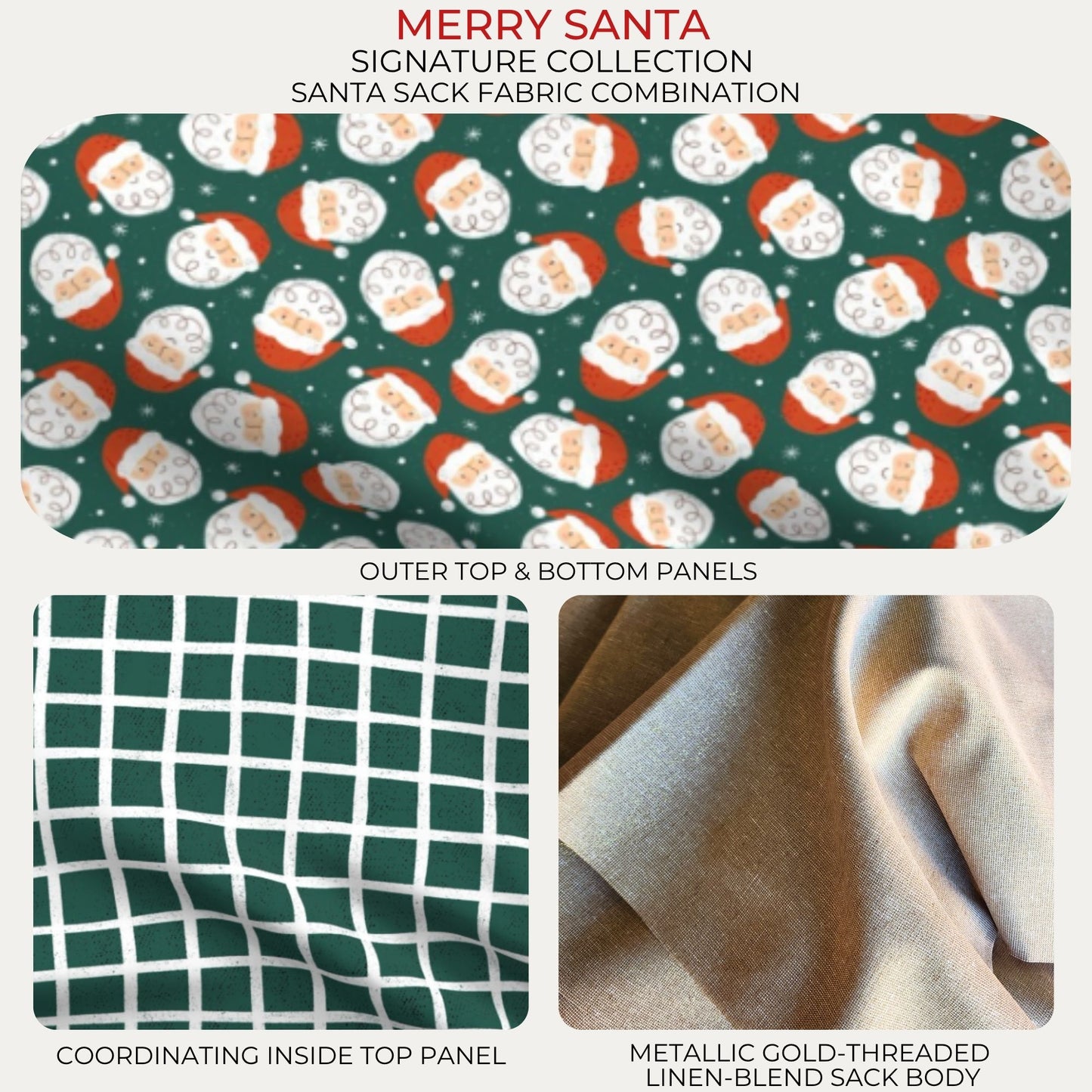 PERSONALISED SIGNATURE LINEN SANTA SACK – LIMITED EDITION