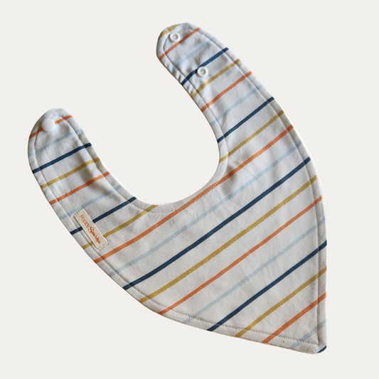 PAPAYA STRIPE | DRIBBLE BIB