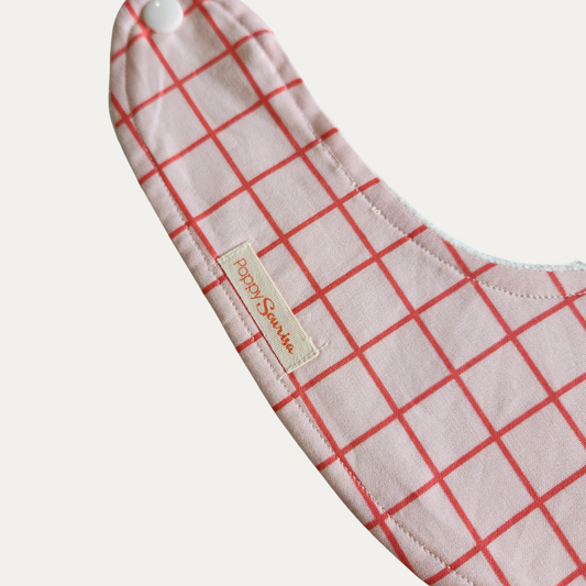 DRIBBLE BIB | CORAL GRID