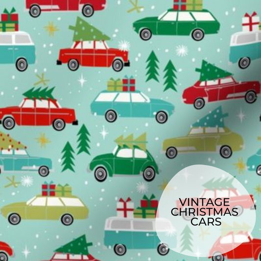 VINTAGE CHRISTMAS CARS | PERSONALISED | SANTA SACK