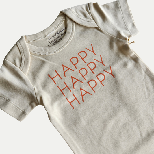 ORGANIC ONESIE | HAPPY | NATURAL