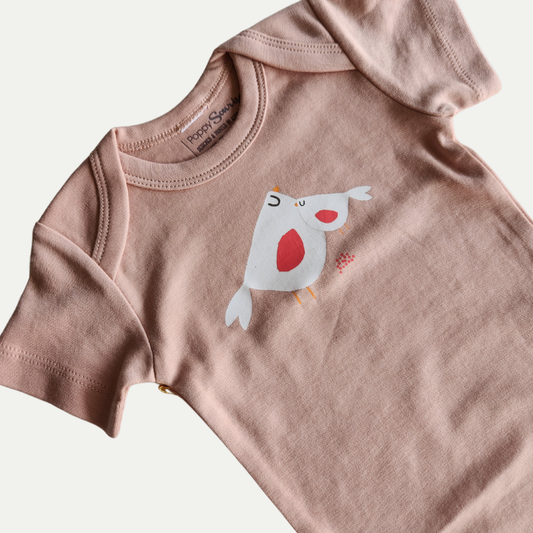 ORGANIC ONESIE | BIRDIE | BLUSH