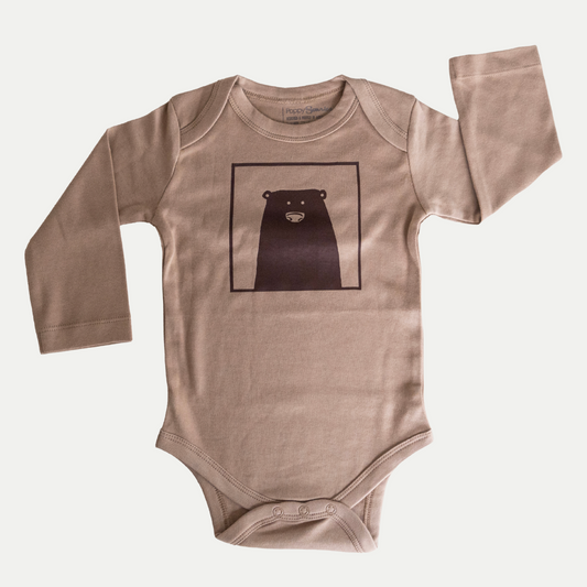 ORGANIC ONESIE | BEAR | MOCHA