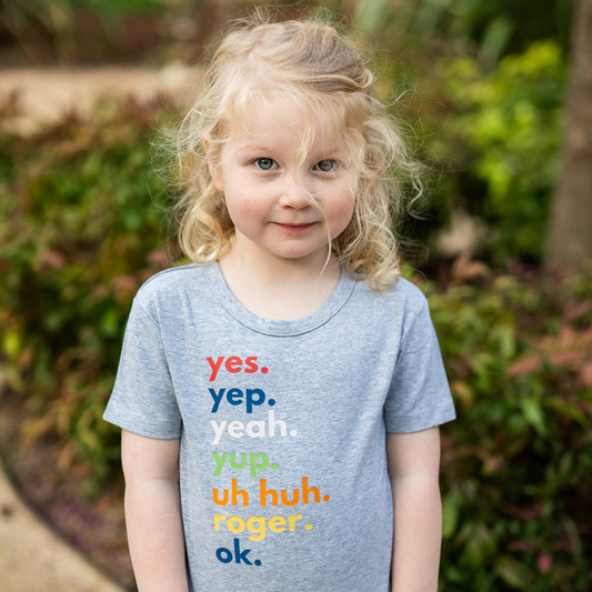 YES YEP YEAH | GREY MARLE | KIDS TEE