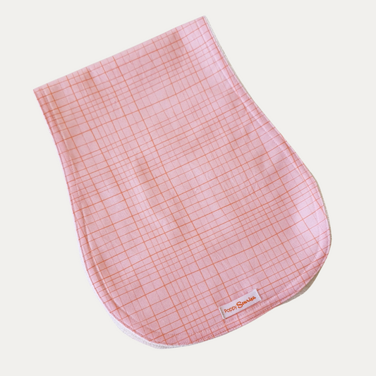 PINK CROSS HATCH | BURP CLOTH | BURPIE