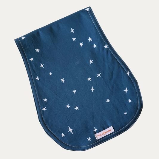 DARK PEACOCK SCATTERED STARS | BURP CLOTH | BURPIE