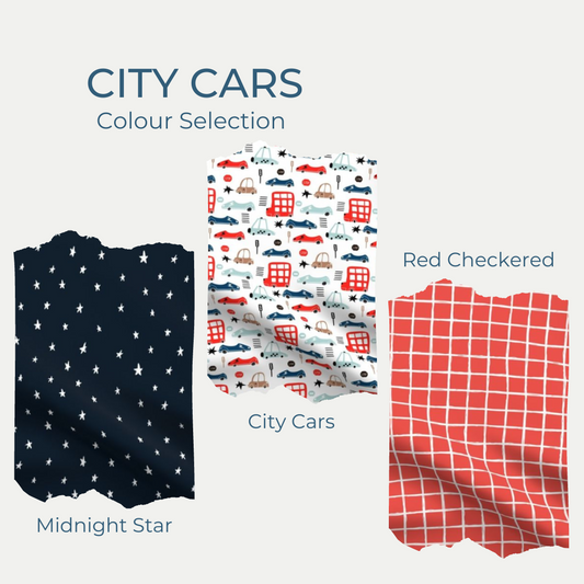 NEWBORN PACK | CITY CARS | BIB BURP CLOTH RATTLE