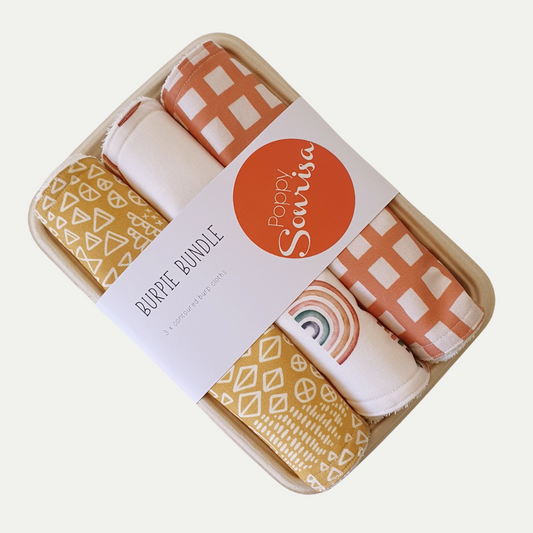 BURP CLOTH [BURPIE] BUNDLE | EARTHY RAINBOWS | 3 PACK