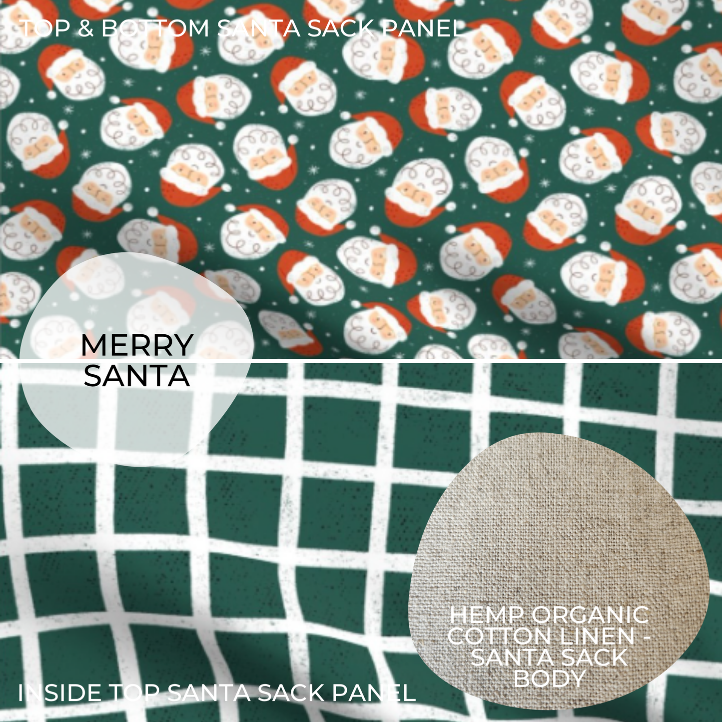 MERRY SANTA | PERSONALISED | SANTA SACK