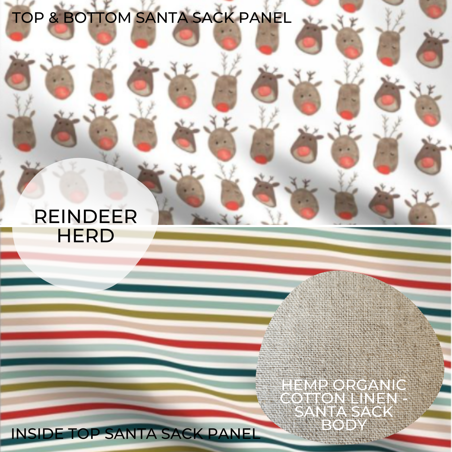 REINDEER HERD | PERSONALISED | SANTA SACK
