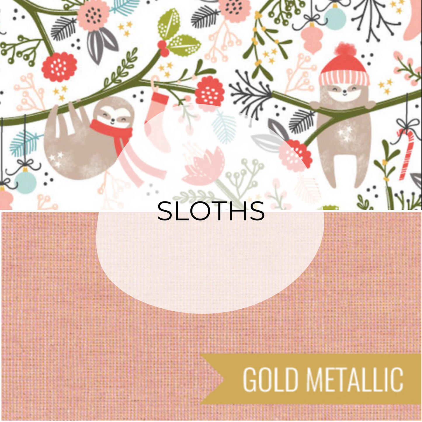 SLOTHS | PERSONALISED | CHRISTMAS STOCKING