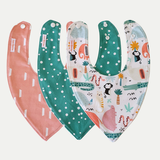 DRIBBLE BIB BUNDLE | ON SAFARI | PACK OF 3