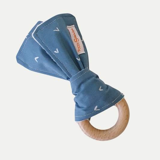 PEACOCK BLUE LOVEHEARTS | SENSORY RATTLE